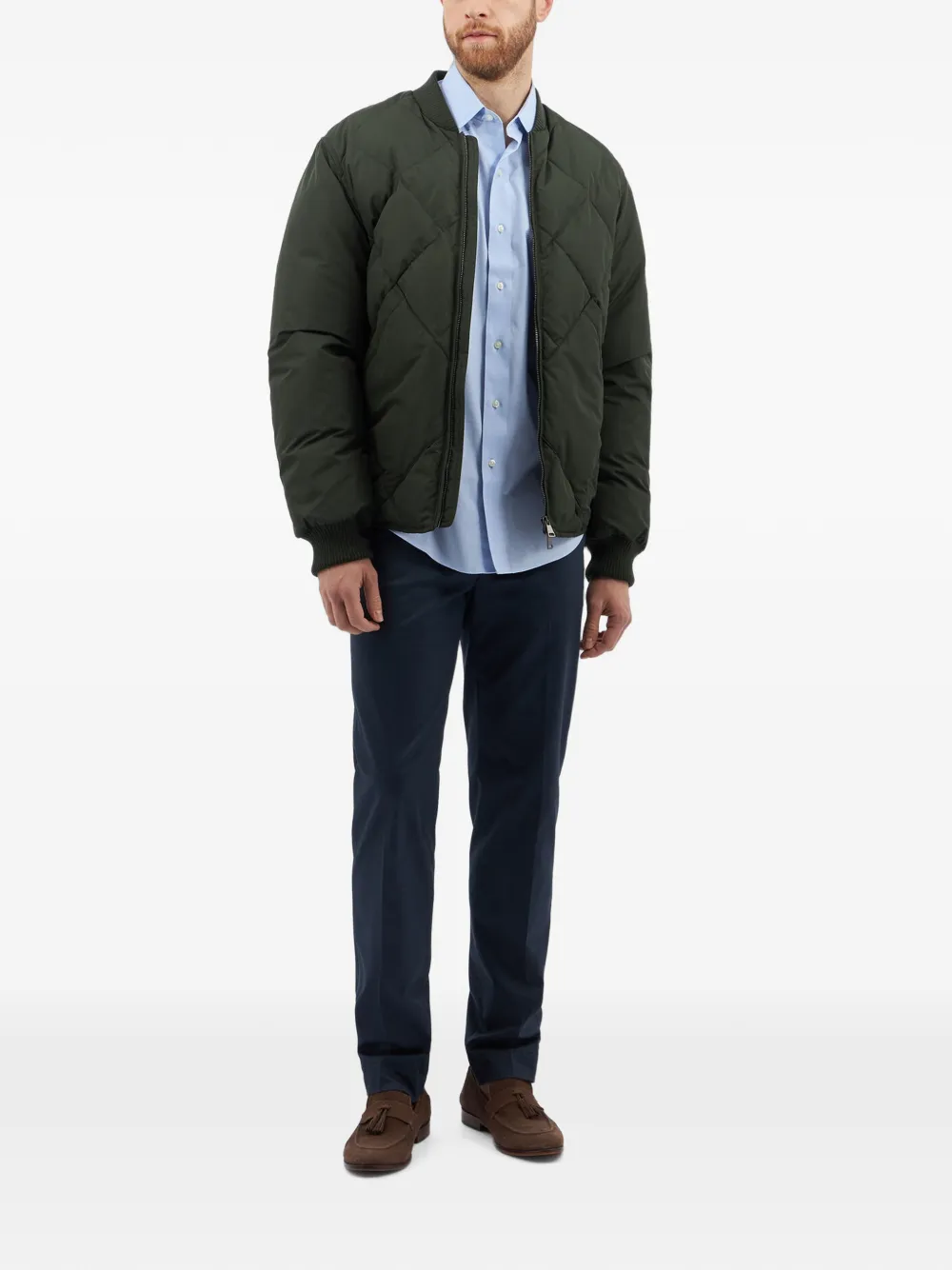 Brooks Brothers Overhemd met lange mouwen en gespreide kraag Blauw