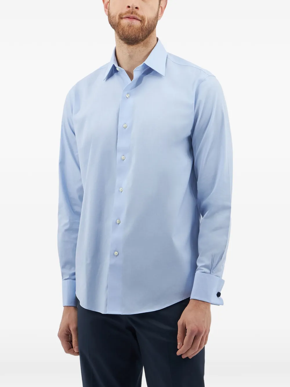 Brooks Brothers Overhemd met lange mouwen en gespreide kraag Blauw