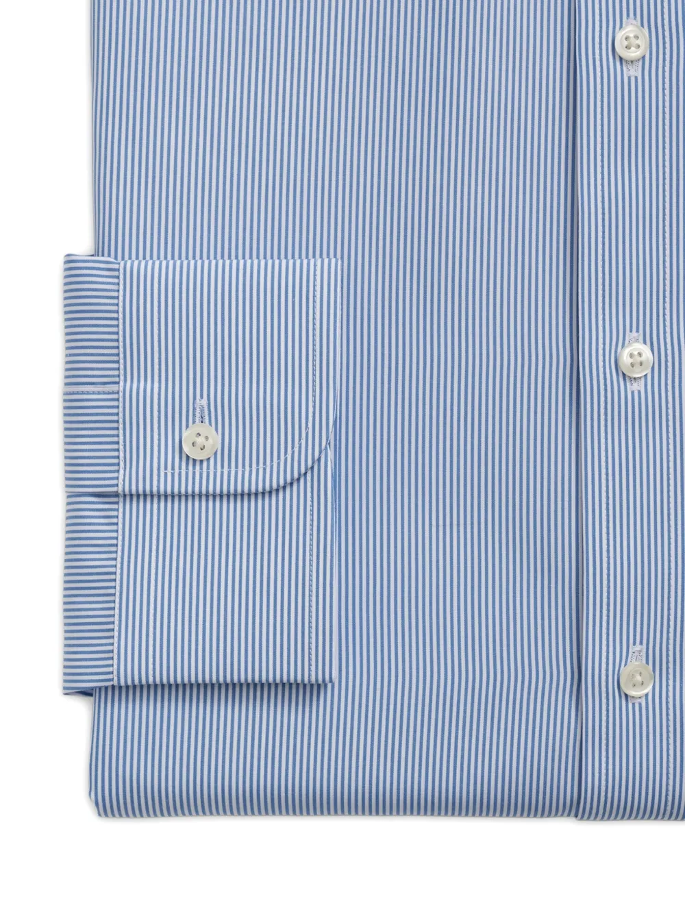 Brooks Brothers striped ainsley-collar shirt - Blauw
