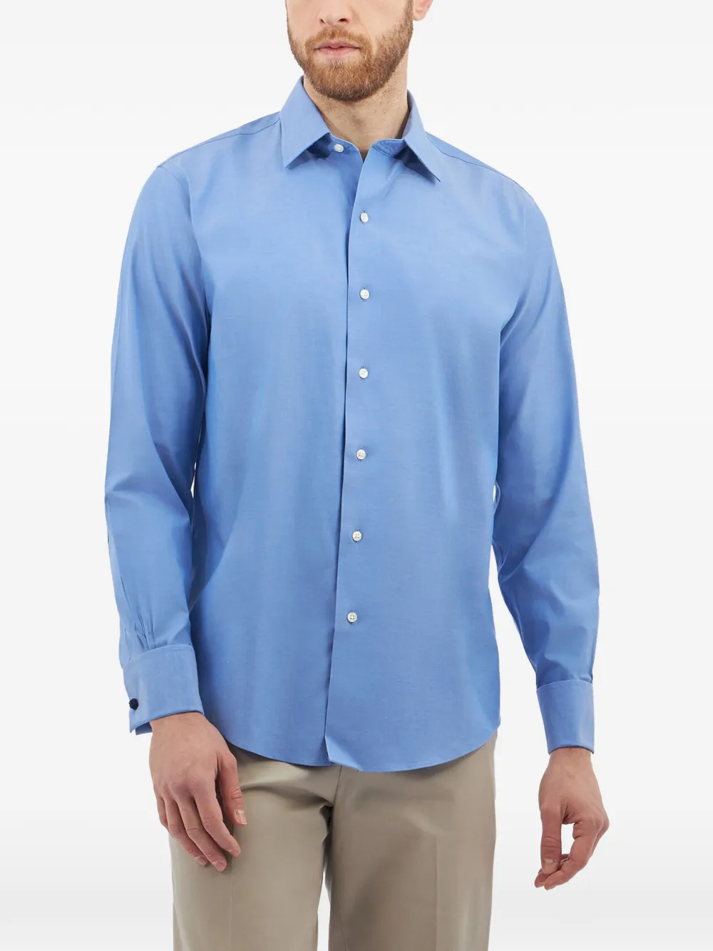Brooks Brothers Overhemd met lange mouwen en gespreide kraag Blauw