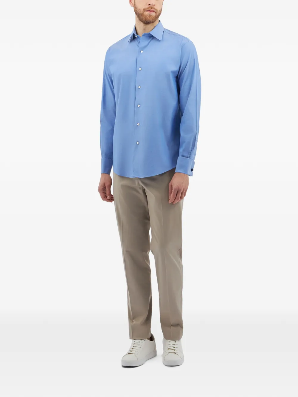 Brooks Brothers Overhemd met lange mouwen en gespreide kraag Blauw