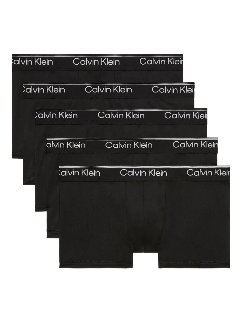 Calvin Klein Underwear Vijf boxershorts met logoband Zwart