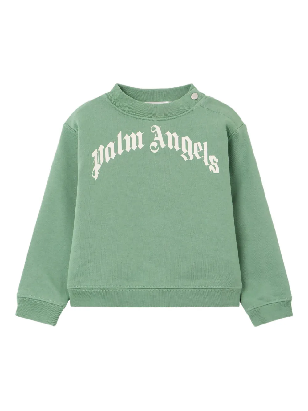Palm Angels Kids Felpa con logo - Verde