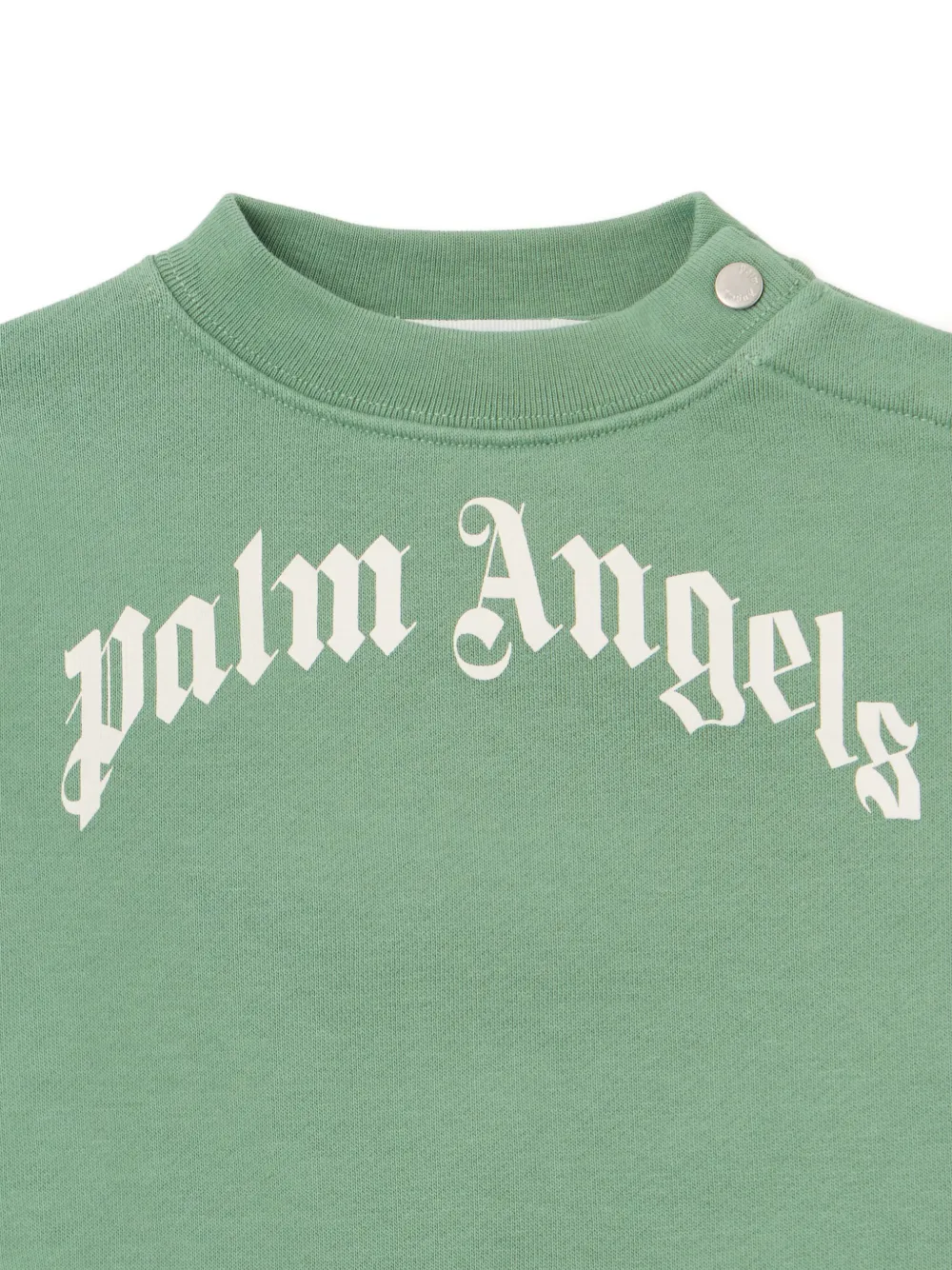 Palm Angels Kids Sweater met gewelfd logo Groen