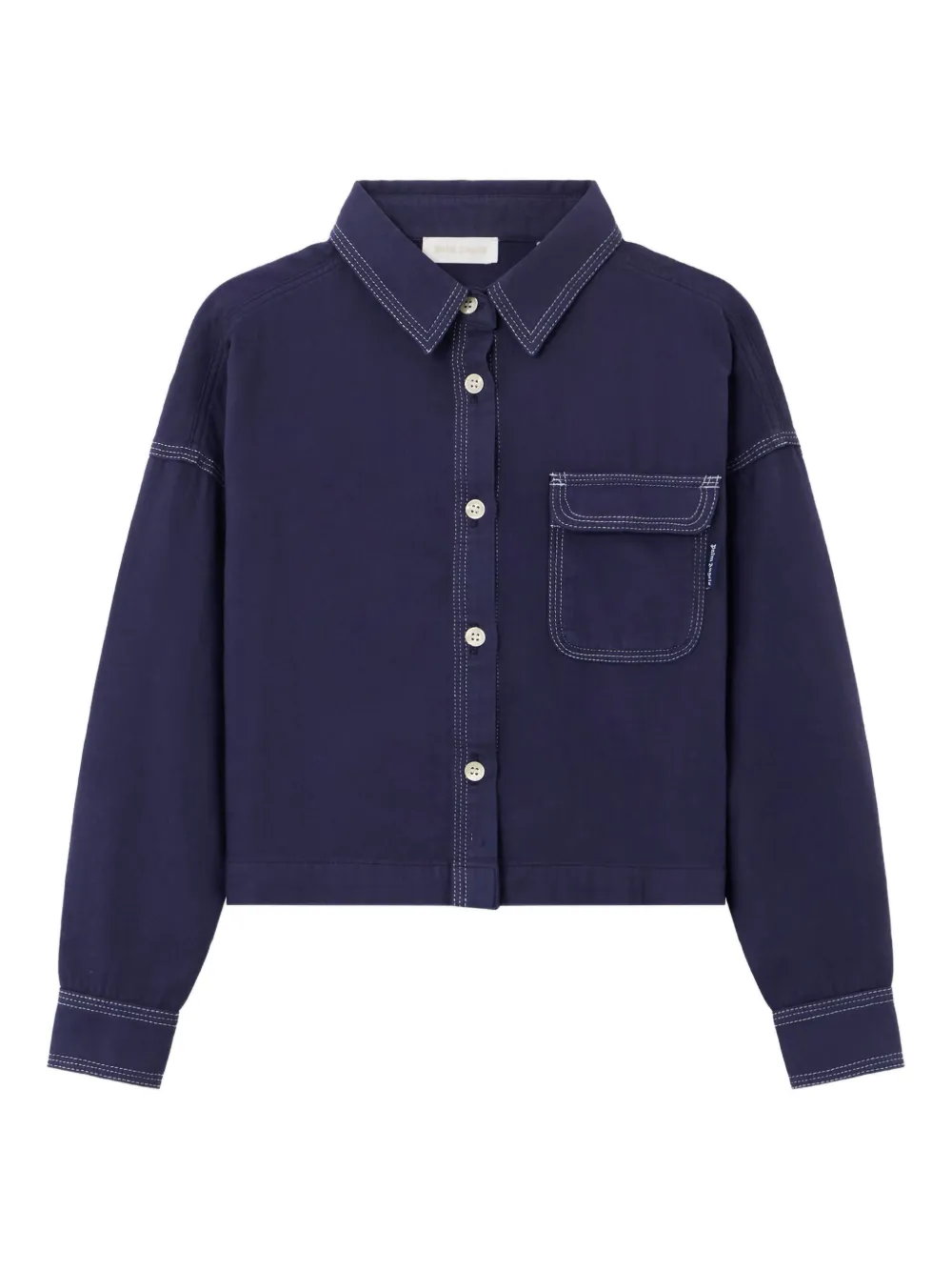 Palm Angels Kids Camicia con logo - Blu