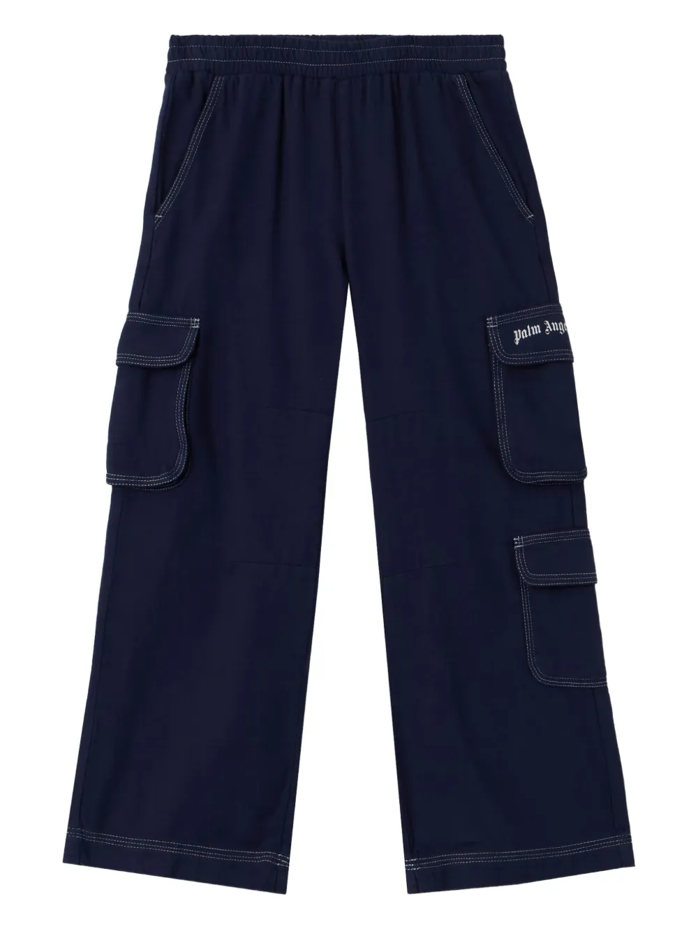 Palm Angels Kids Cargo con logo - Blu