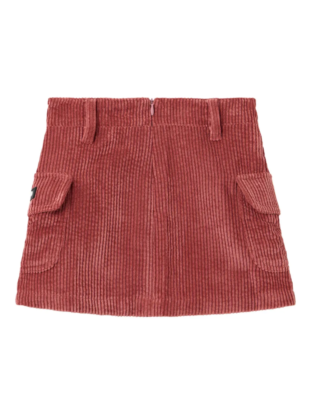 Palm Angels Corduroy Cargo Mini Skirt In Red