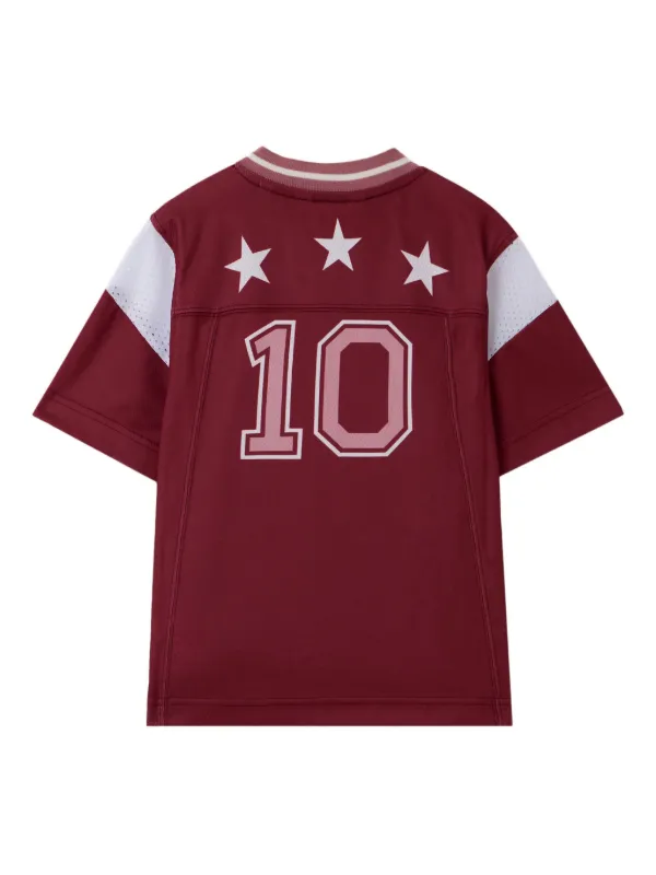 Palm Angels Kids Mesh Logo Soccer T-shirt | Red | FARFETCH