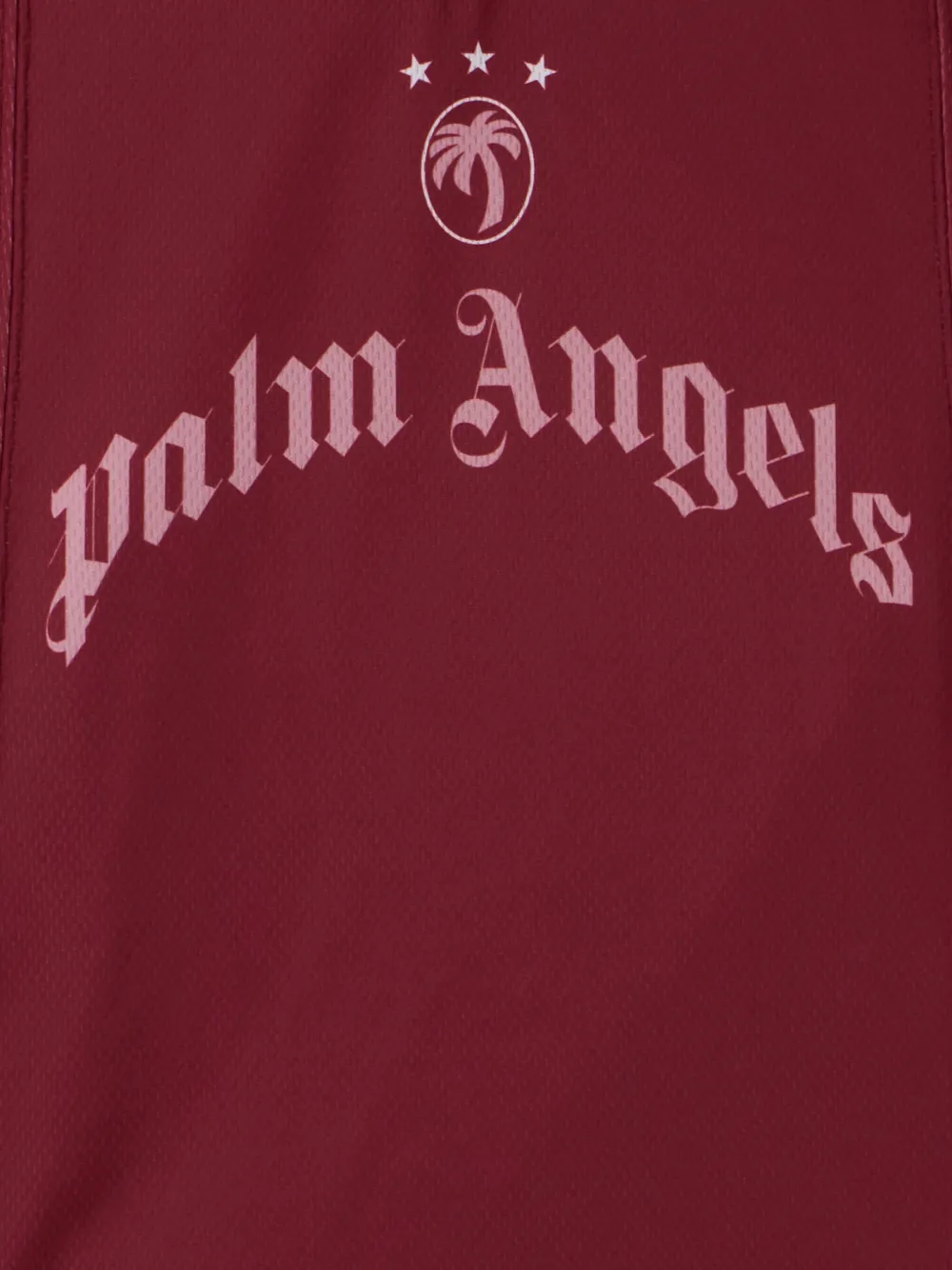 Palm Angels Kids Mesh voetbalshirt met logo Rood