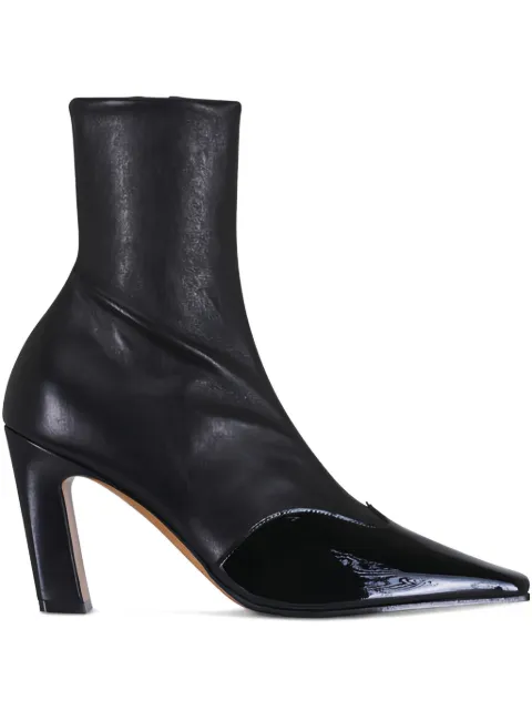KHAITE leather pointed boots