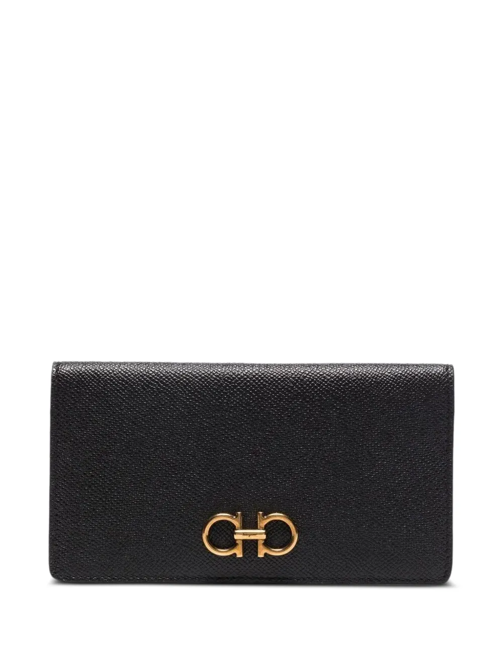 Ferragamo Gancini gold-tone appliqué wallet - Nero