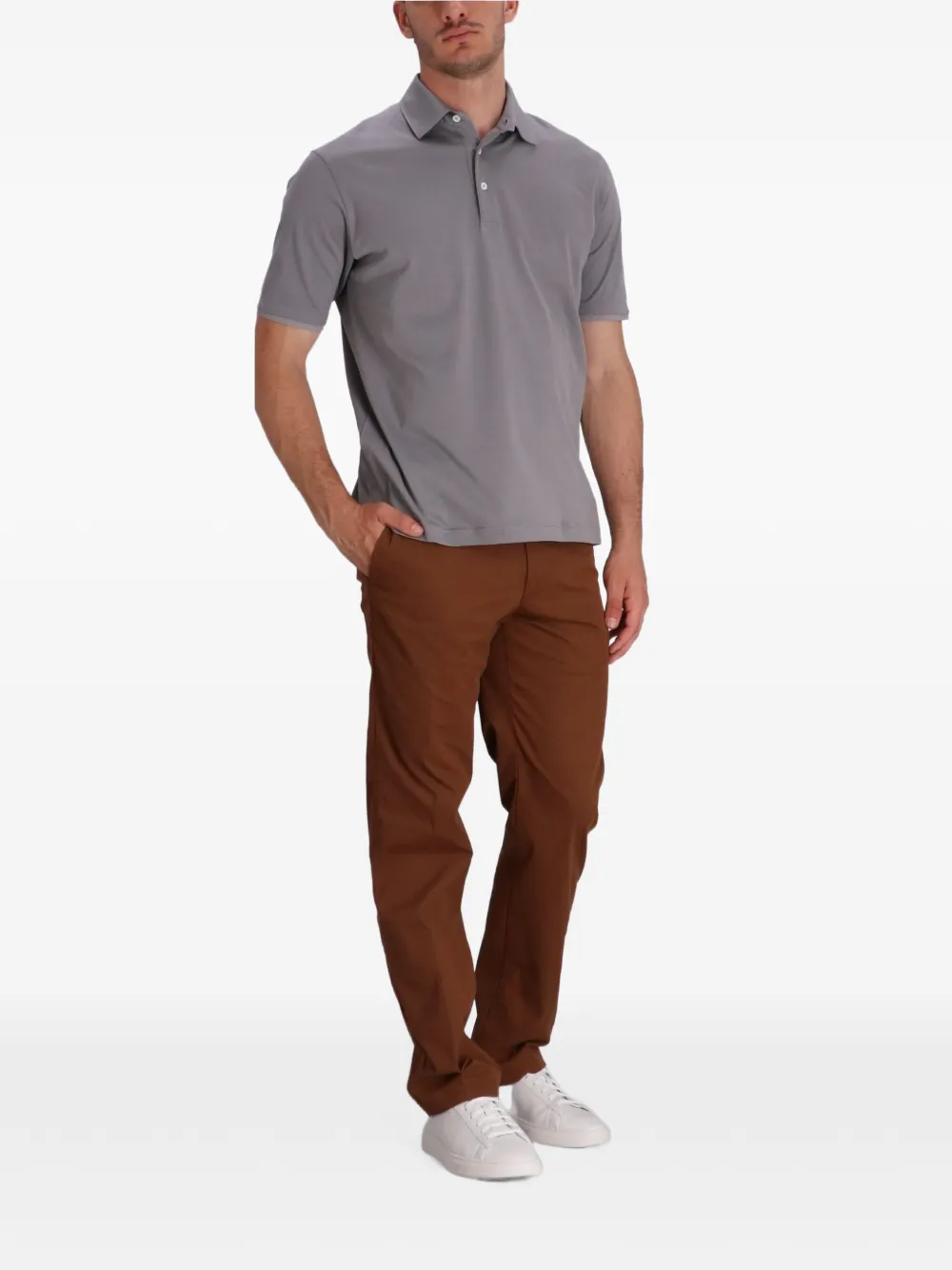 Herno Poloshirt met korte mouwen Grijs