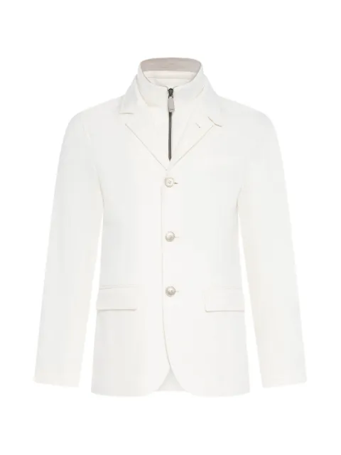Herno layered-detail button-up jacket