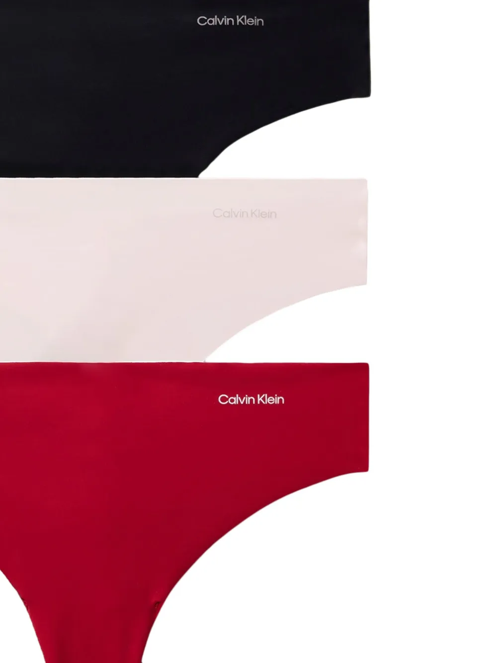 Calvin Klein Underwear Drie logoprinten teenslippers - Rood