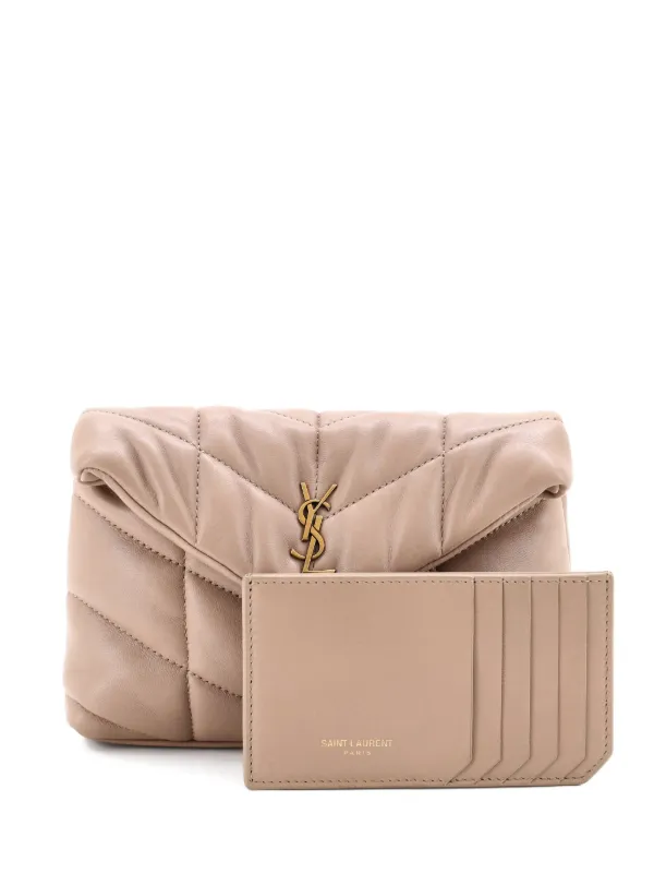Saint Laurent Pre-Owned LouLou Puffer Leather Small Clutch Bag