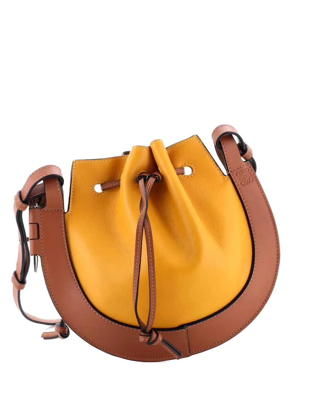 Loewe Pre-Owned Horseshoe Leather Small crossbody bag - イエロー Loewe Pre-Owned Horseshoe Leather Small crossbody bag - イエロー