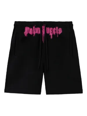 palm Angels ブラックショートパンツ S Palm Angels embroidered-logo Track Shorts | Black | FARFETCH