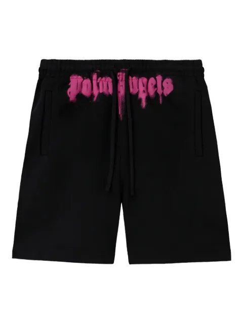 Palm Angels sprayed logo shorts