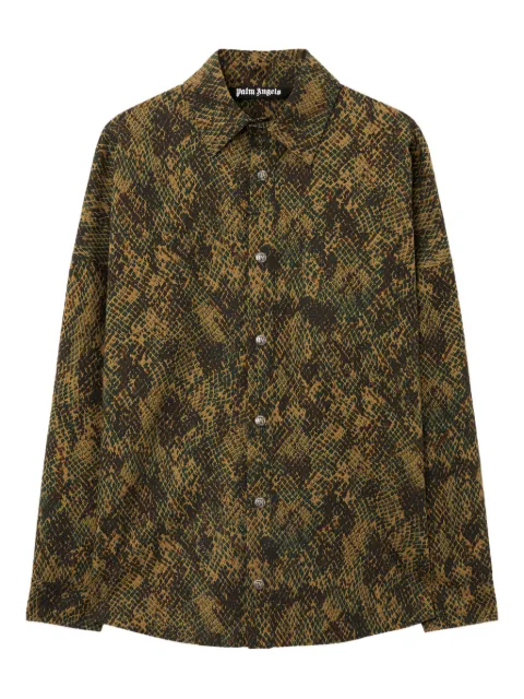 Palm Angels logo snake overshirt