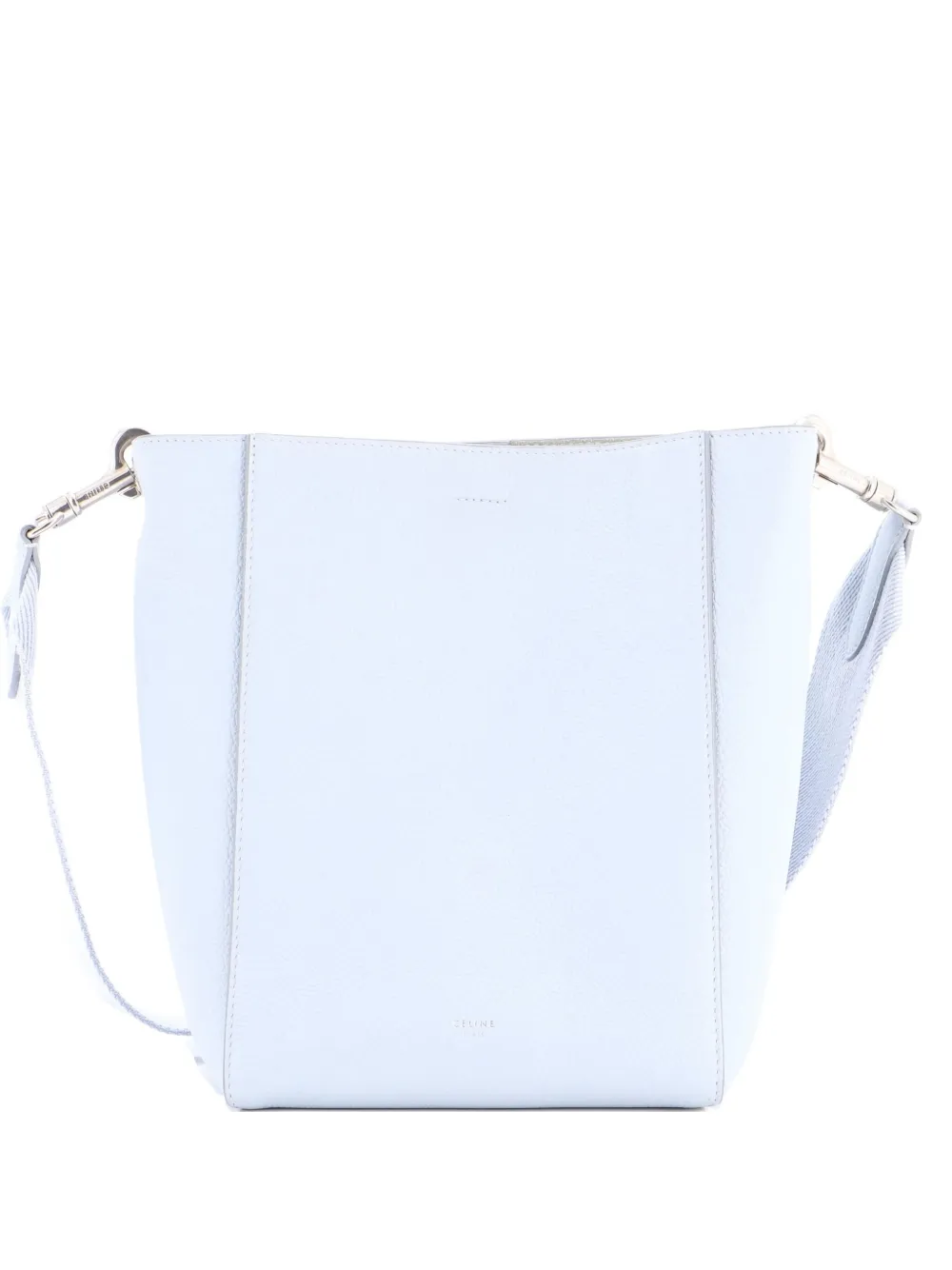 Pre-owned Celine Sangle Seau Bag Calfskin Small Shoulder Bag In Gray