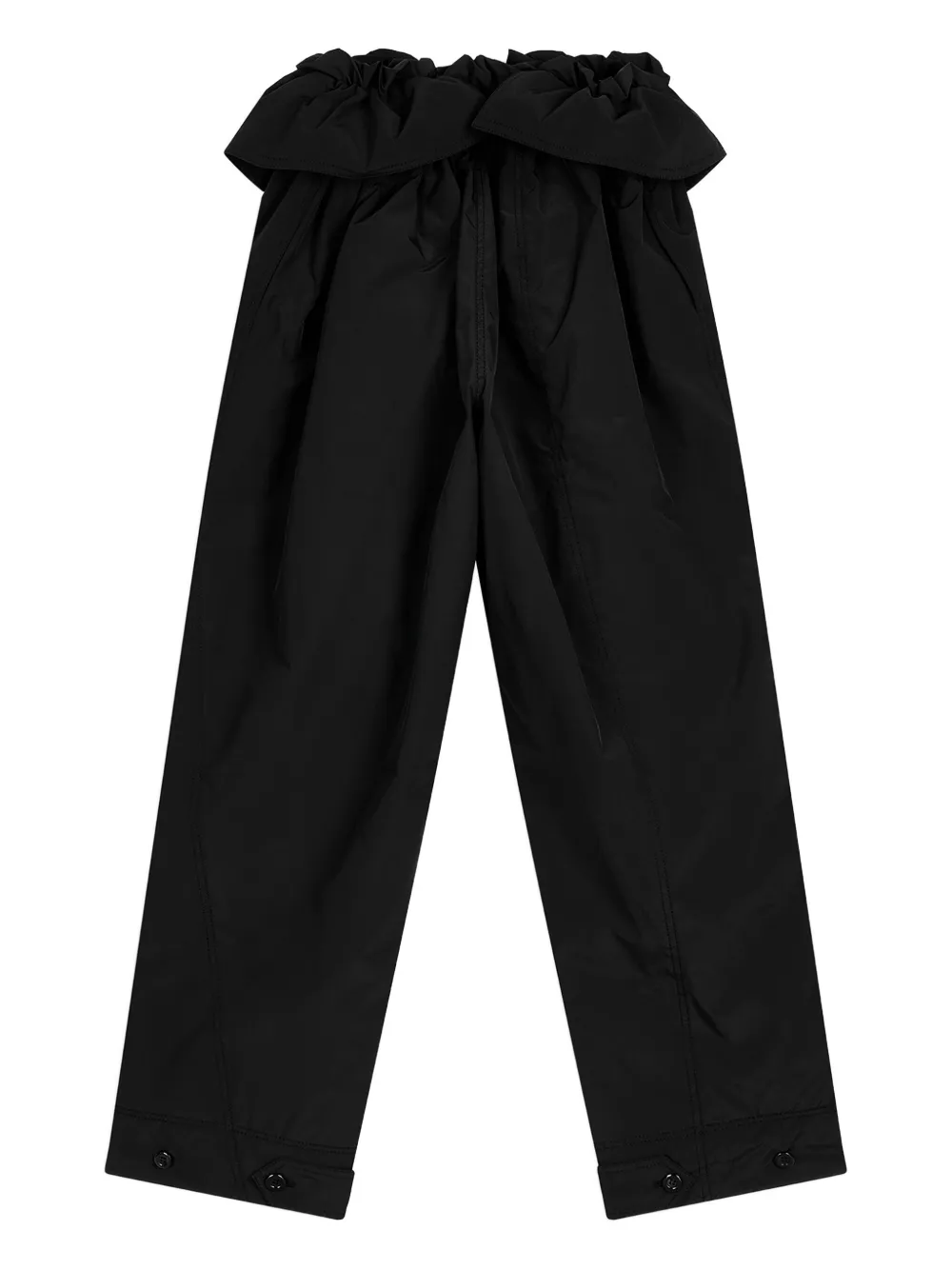 Open YY ruffle-detail trousers | Black | Image 1