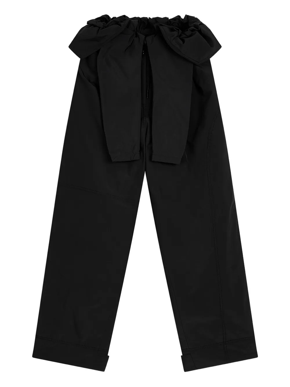 Open YY Broek met ruches Zwart