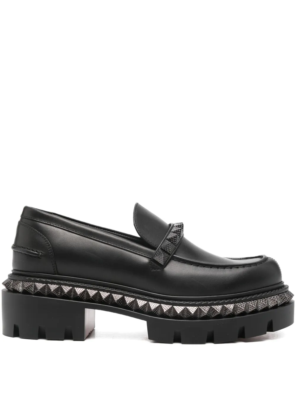 Christian Louboutin 50mm studded platform loafers | Black | Image 1