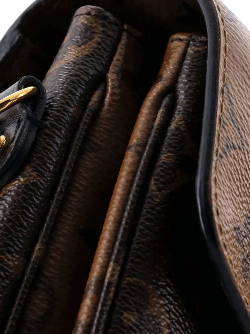 Pre-owned Louis Vuitton Pochette Metis Reverse Monogram Canvas Crossbody Bag In Brown