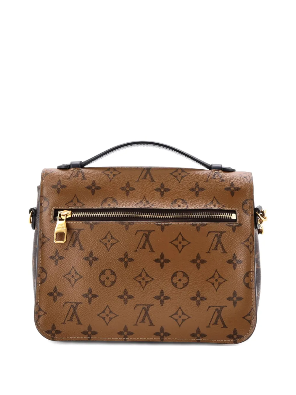 Pre-owned Louis Vuitton Pochette Metis Reverse Monogram Canvas Crossbody Bag In Brown