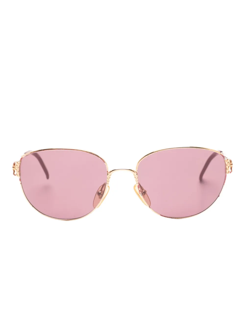 Christian Dior Pre-Owned lentes de sol con armazón ovalada | dorado | Image 1