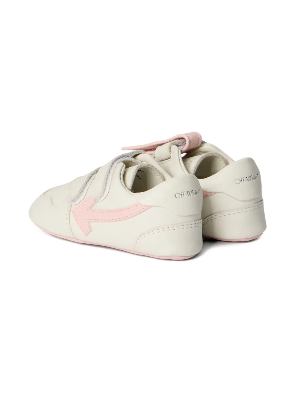 Off-White Kids MiniOut Of Office sneakers met pijl-patroon en klittenband Beige