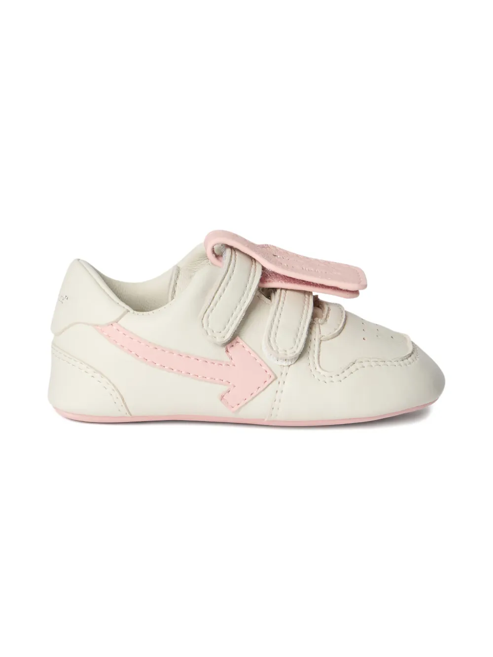 Off-White Kids arrow motif velcro Mini Out Of Office sneakers - Beige
