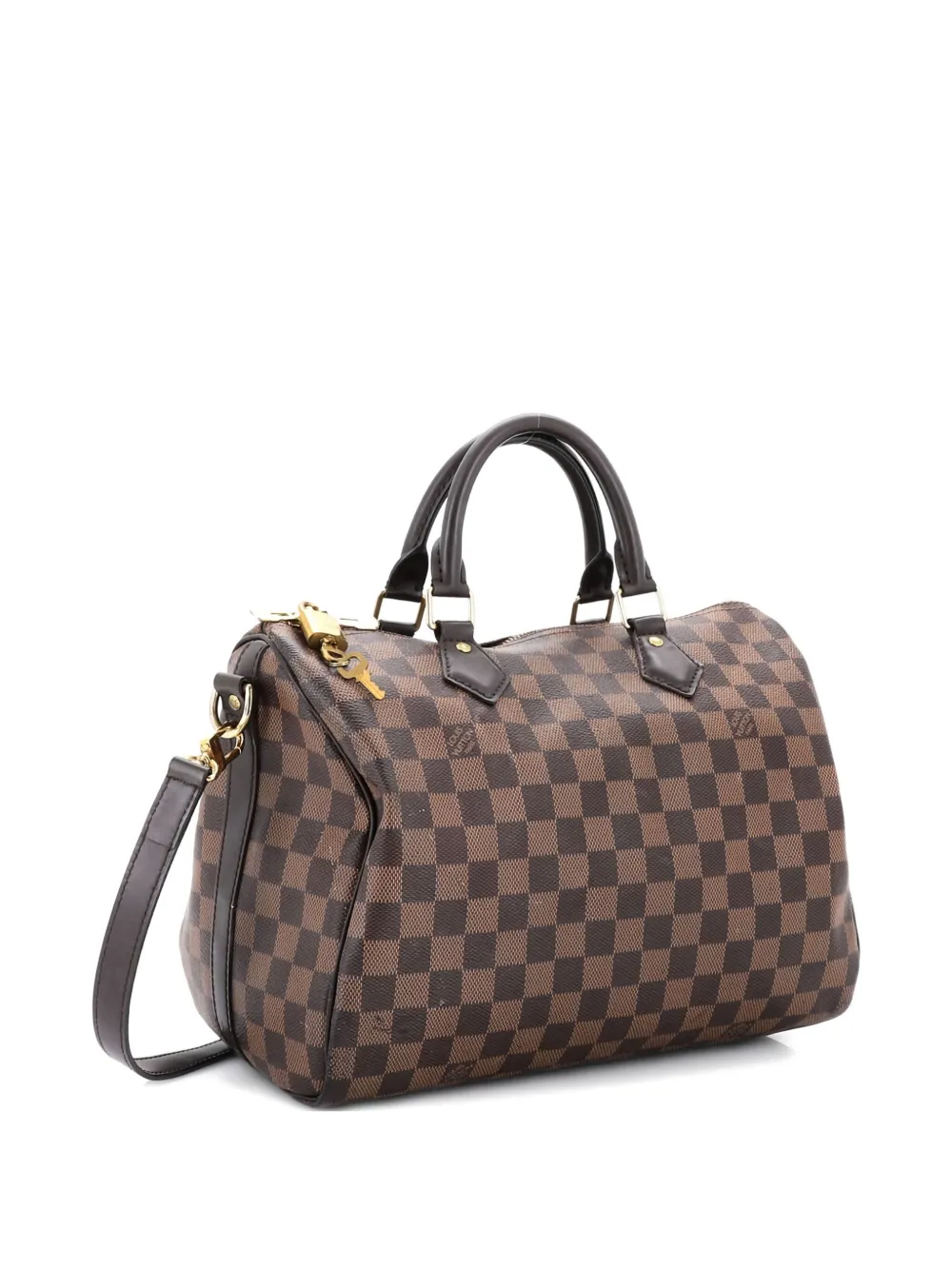 Pre-owned Louis Vuitton Speedy Bandouliere Bag Damier 30 Shoulder Bag In Brown