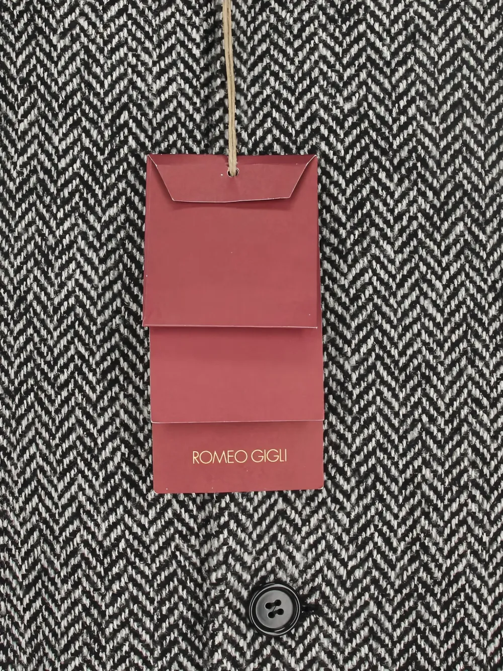 Romeo Gigli Pre-Owned Cappotto con motivo a spina di pesce anni '90 - Bianco