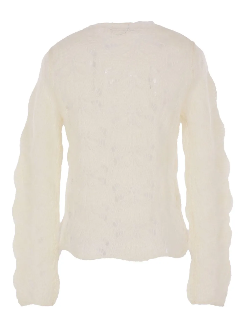 Comme Des Garçons Open-work Long-sleeve Sweater In Neutral
