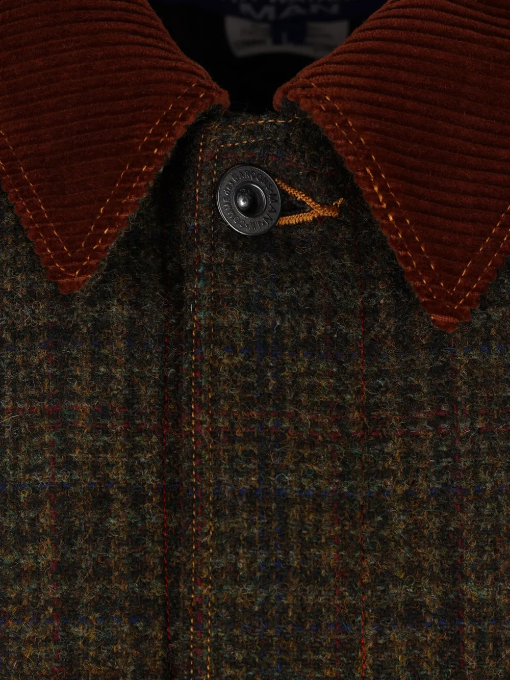 Junya Watanabe MAN corduroy-collar patchwork jacket Bruin