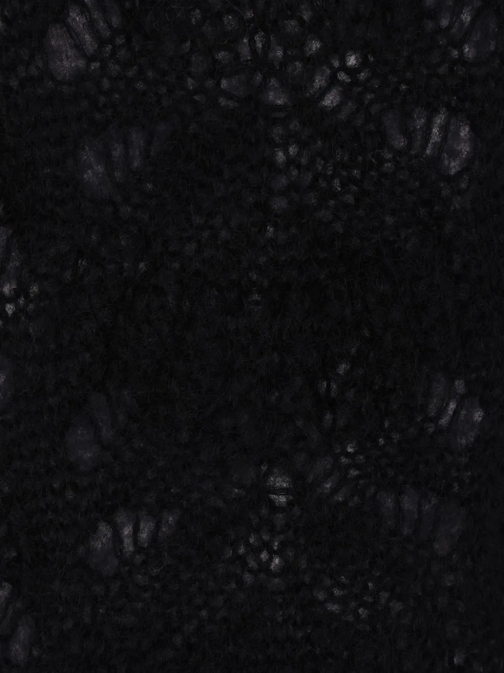 Comme Des Garçons Open-work Long-sleeve Sweater In Black