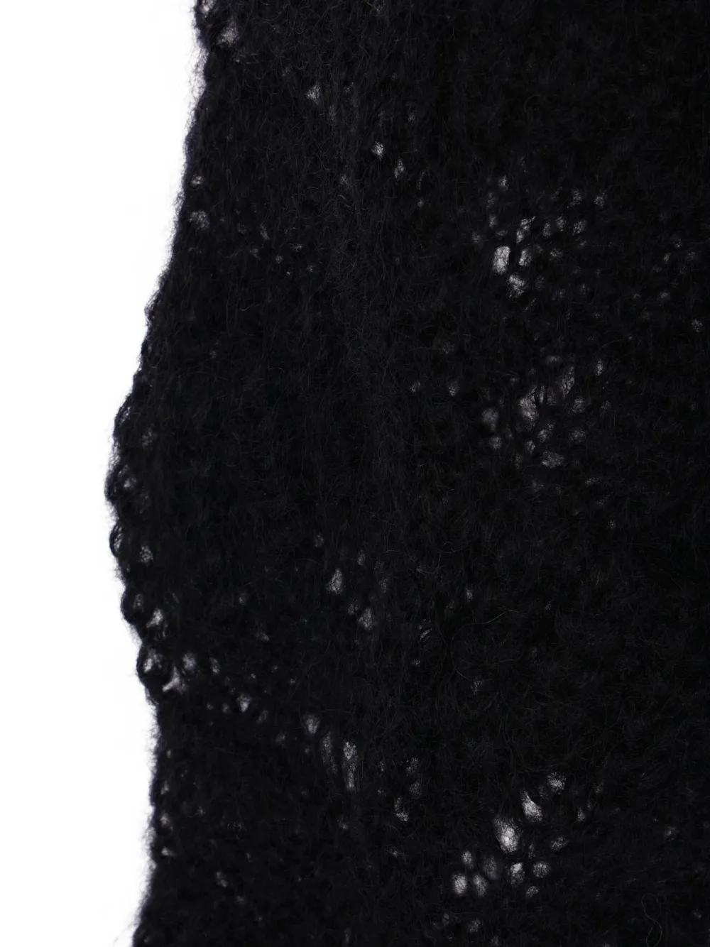 Comme Des Garçons Open-work Long-sleeve Sweater In Black