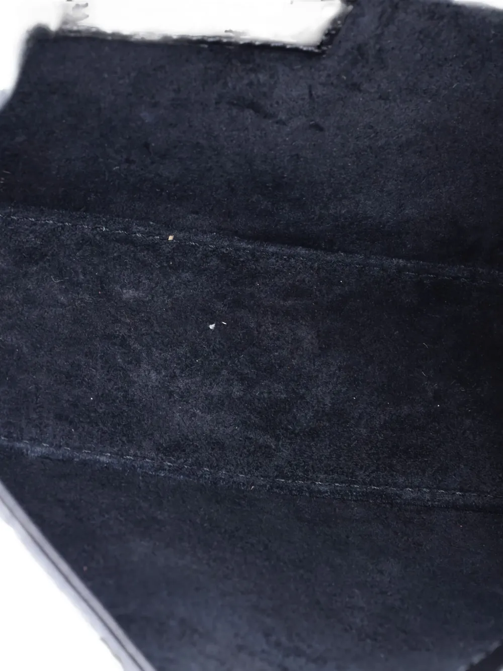 Pre-owned Saint Laurent Le 5 A 7 Patent Small Hobo Bag In Black