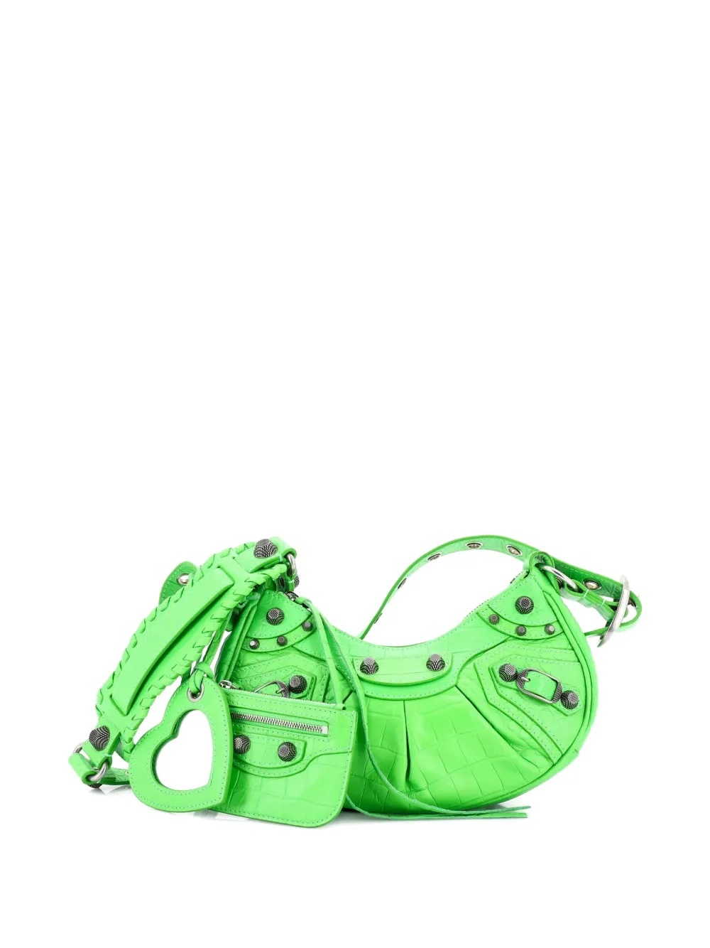 Pre-owned Balenciaga Le Cagole Giant Studs Shoulder Bag Leather Xs Hobo Bag