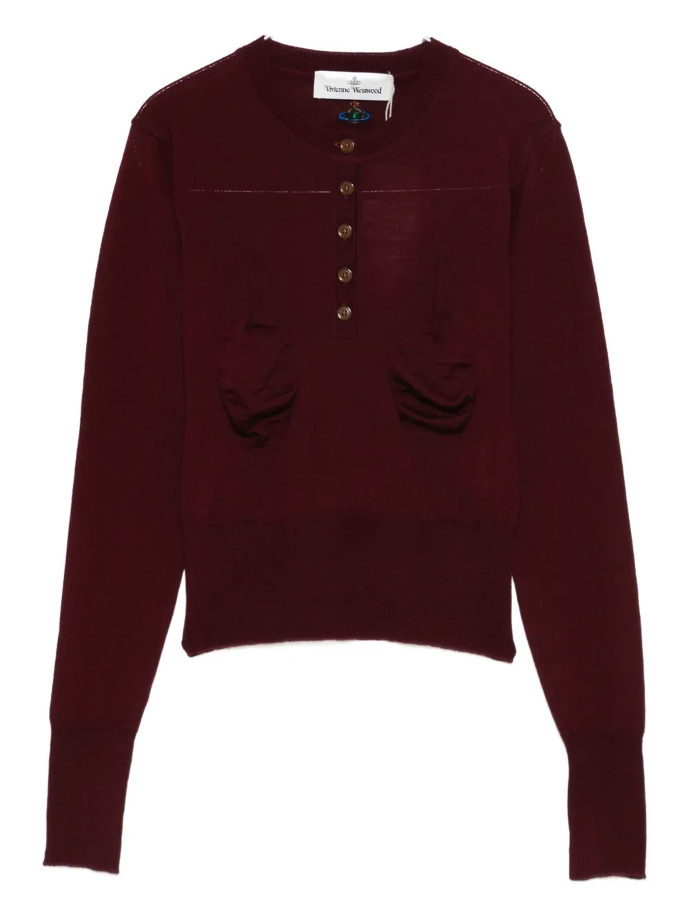 Vivienne Westwood Tit button detail jumper - Rosso