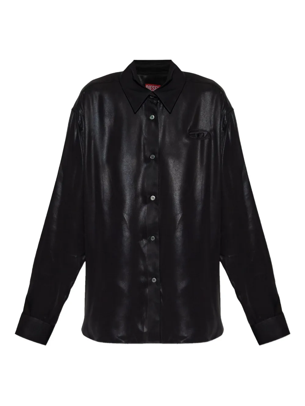Diesel C-Simplier buttoned logo shirt - Nero