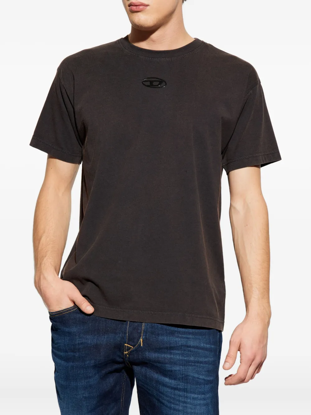 Diesel T-Norm V9 T-shirt met logo Zwart