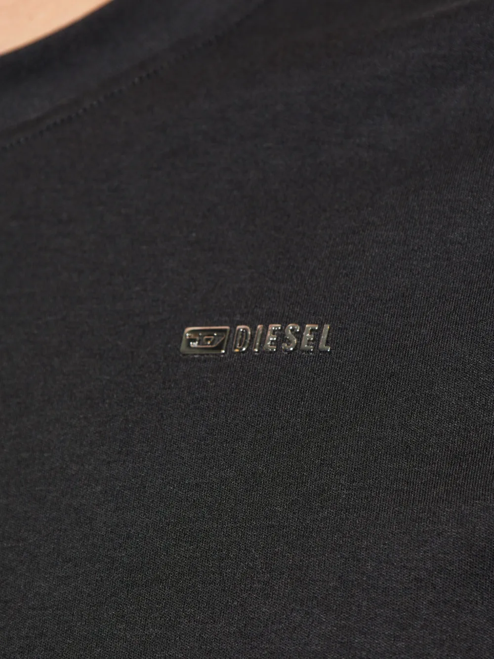 Diesel Miegor T-shirt met logo en lange mouwen Zwart