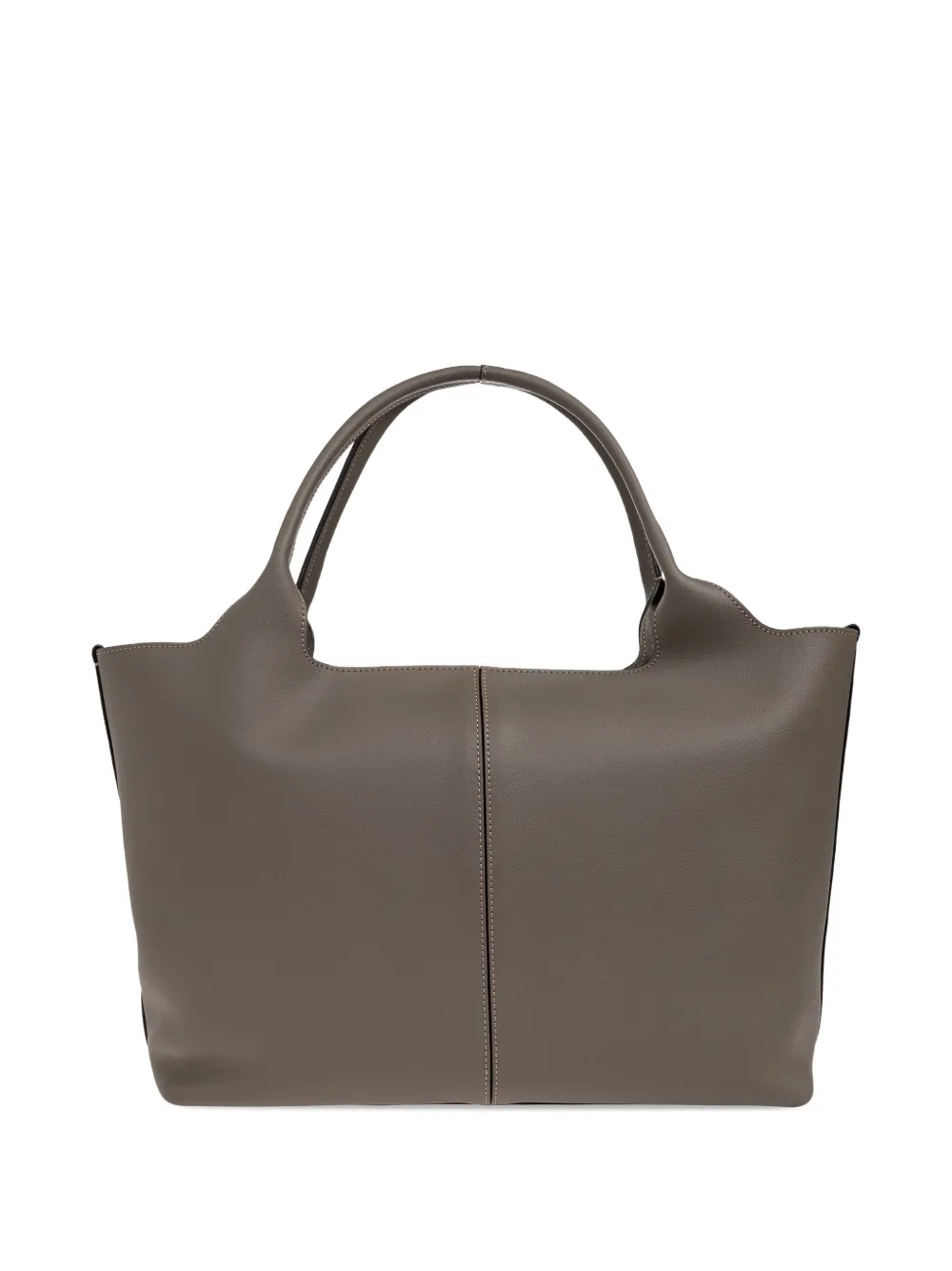 Tod's Leather Shopper Bag In Gray