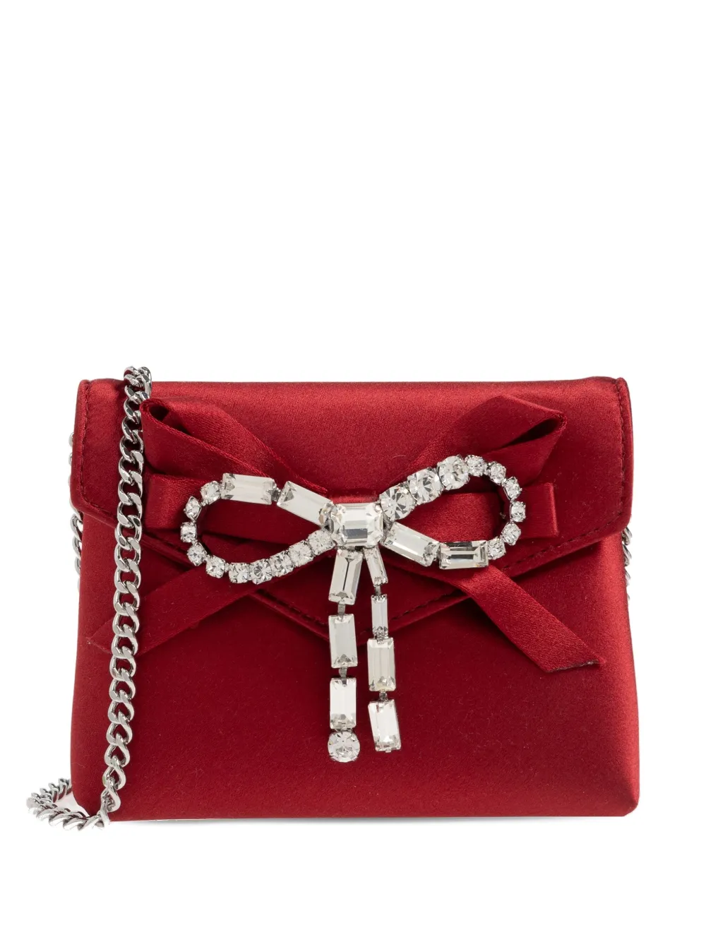 Jimmy Choo Bow Chain Mini Bag In Red