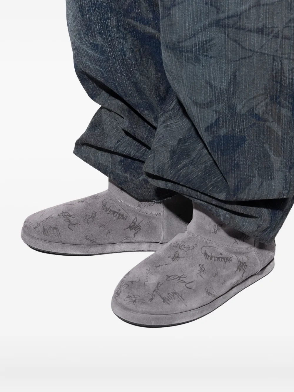 Balenciaga Laarzen met kenmerkende print Grijs