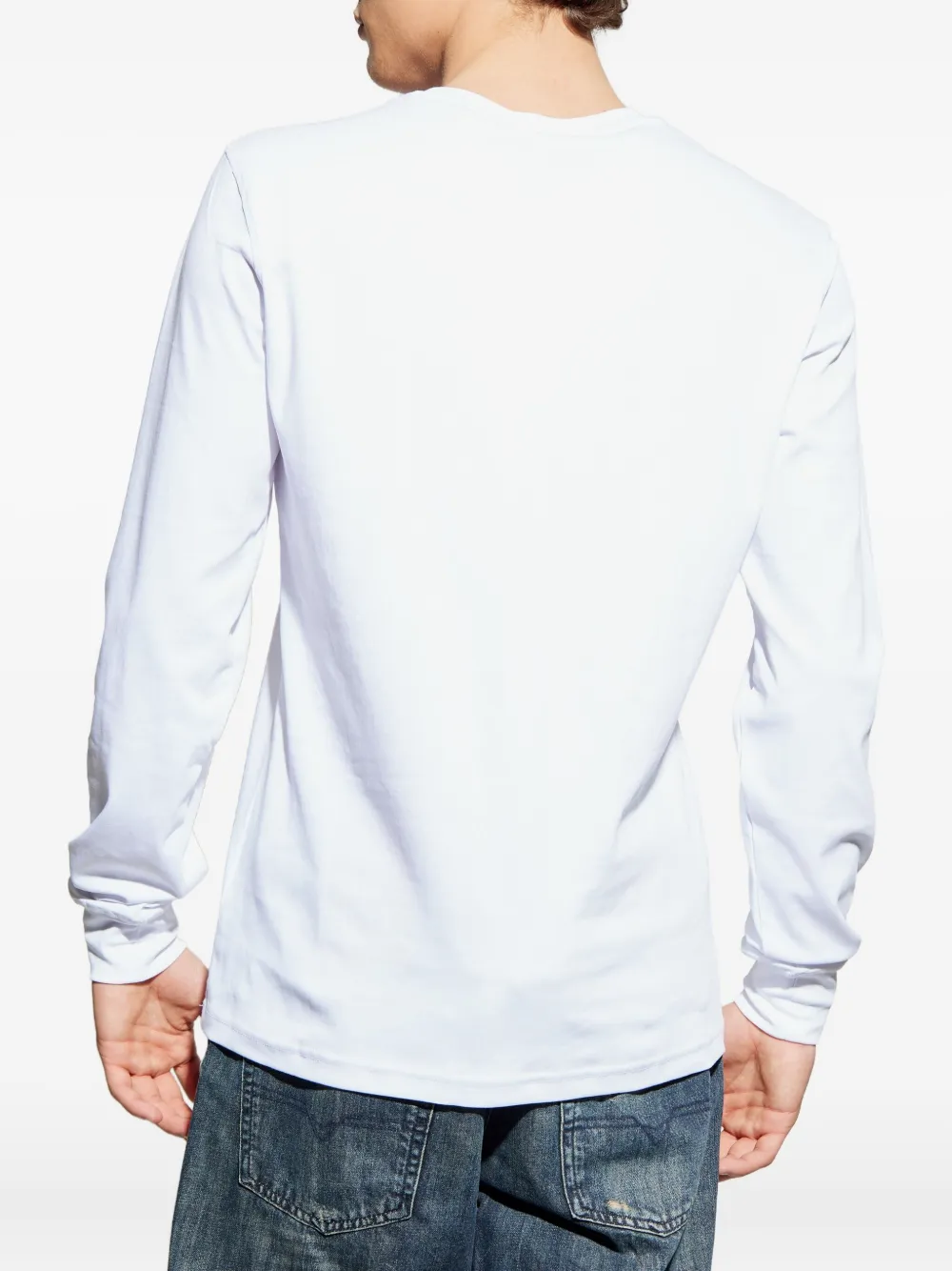 Diesel Miegor T-shirt met logo en lange mouwen Wit