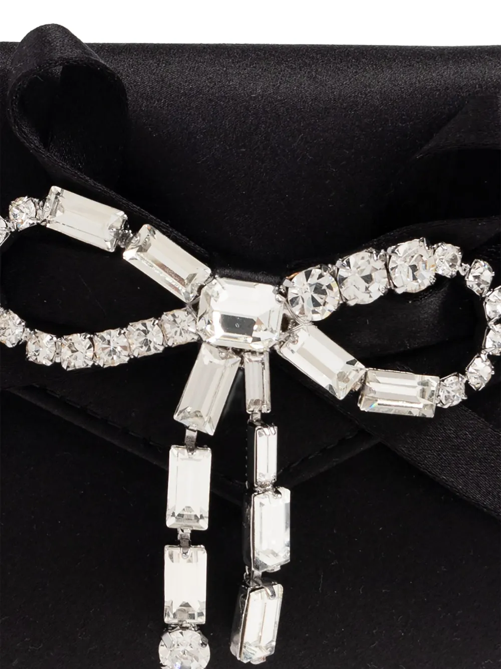 Jimmy Choo Clutch met ketting en strik Zwart