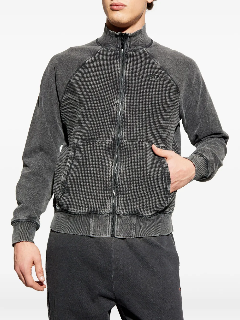 Diesel S-Wafy-Zip-Rag sweatshirt - Grijs
